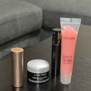 Lancôme Minis Bundle Juicy Tubes Mascara Lipstick Eye Cream NEW